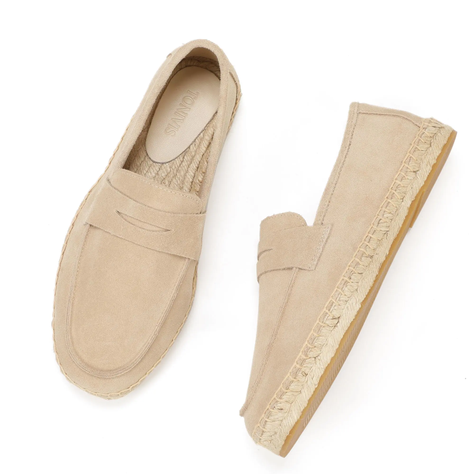 Womens Jute Espadrilles Slip On Loafers Image 17