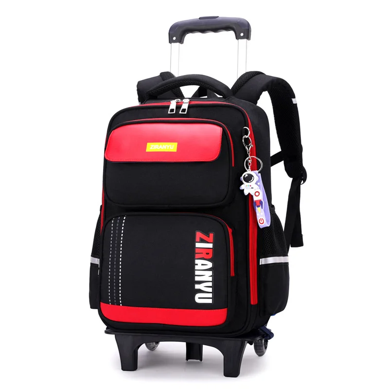 HOT Student Rolling Backpack free doll school bag for kids Trolley backpack wheeled 6 -12 years girl Suitcase Bag