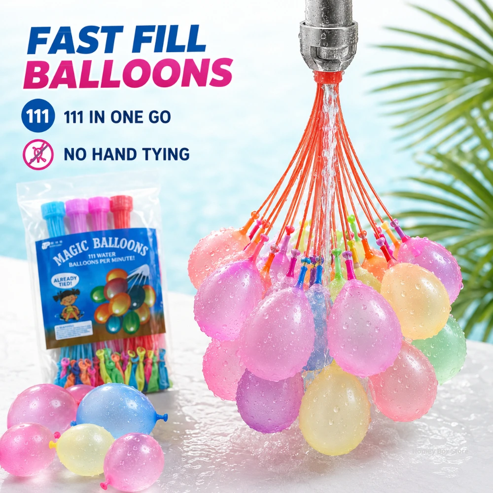 Quick Games Party - Ballons d'eau auto-remplissants rapides (1/3/5 pièces)