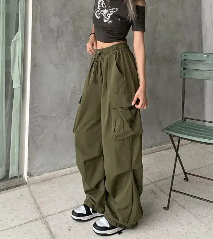 Cargo hose Frauen Baggy Hose Herbst Streetwear übergroße Hose lässig elastische Taille lose Jogging hose Frauen