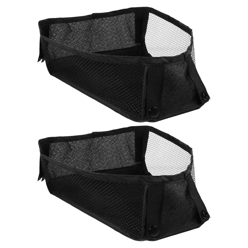 

2Pcs Universal Stroller Net Bag Detachable Mesh Organizer Hanging Storage Bag for Diapers Snacks Baby Essentials