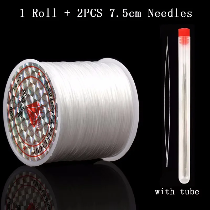 40 m 0,7 mm Schmuckfaden, elastische Stretch-Perlen, Kristallschnur, Fadengewinde für Schmuckherstellung, Perlenarmbänder, DIY-Seil