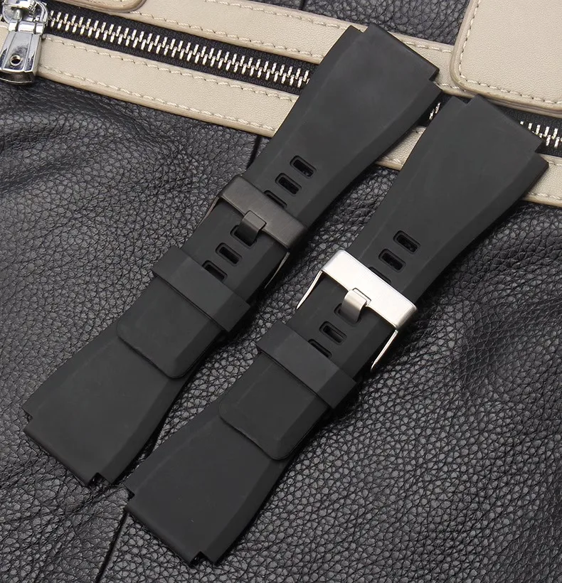 Rubber Watch strap men\'s Bracelet  For Bell Ross BR01 BR 03-92 Diver 24mm Outdoor Sports Waterproof Wristband Ladies Watchbands