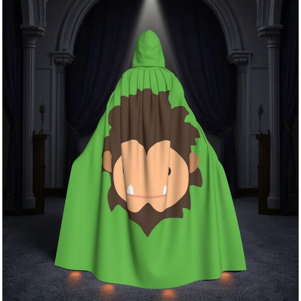 

Sneaky Sasquatch Big Head Long Hooded Cloak Witch Medieval Costume Cosplay Cape HalloweenVampire Adult Unisex