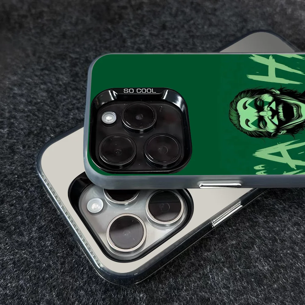 JOKER HAHA جراب هاتف جراب هاتف IMD اللون فضي شل آيفون 16 15 14 13 12 11 برو ماكس زائد #3