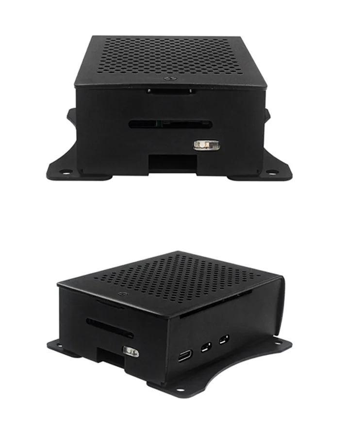 Suitable for Raspberry Pi 5 aluminum alloy shell double-sided mesh heat dissipation box