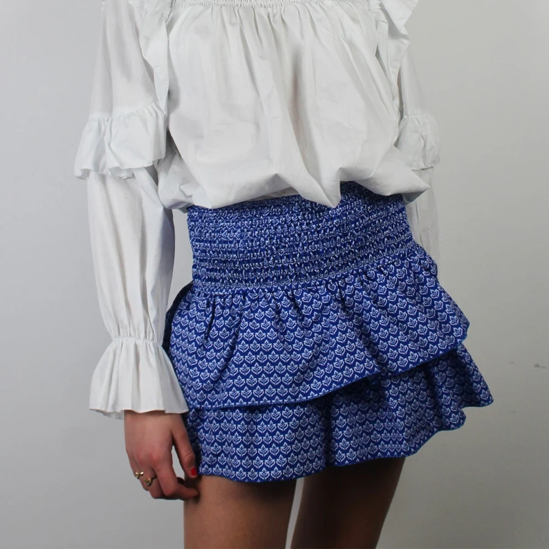 

Vintage Fairycore High Waist Pleated Mini Skirt Cottage Kawaii Ruffled Layered Skirt 90s Women Short A-line Skirt Y2K Streetwear