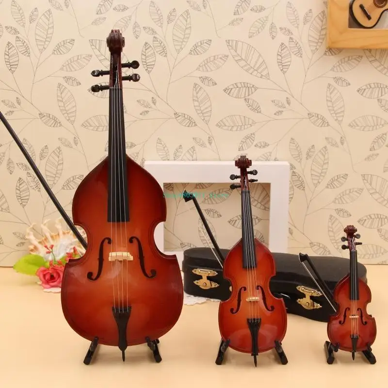 

T3LD Miniature Bass with Stand, Bow & for Case Mini Contra Musical Instrument