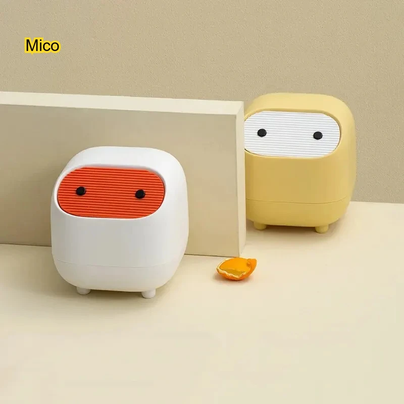 

New 1PC Creative Ninja Desktop Trash Can Mini Double Layer Press-Type Waste Bin Cute INS Style Desktop Storage Box
