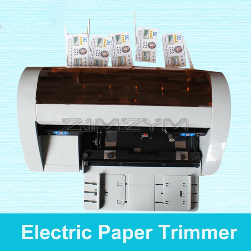 Electric Paper Trimmer Desktop Semi-Automatic Business Name Card Cutter Cutting Machine AC 220V/50HZ SSB-001 90x54mm