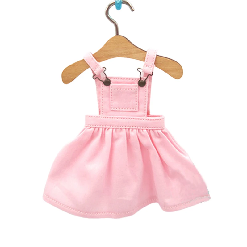 

Fits 28-30cm Blyth Clothes fashion denim strap dress pink, red, blue