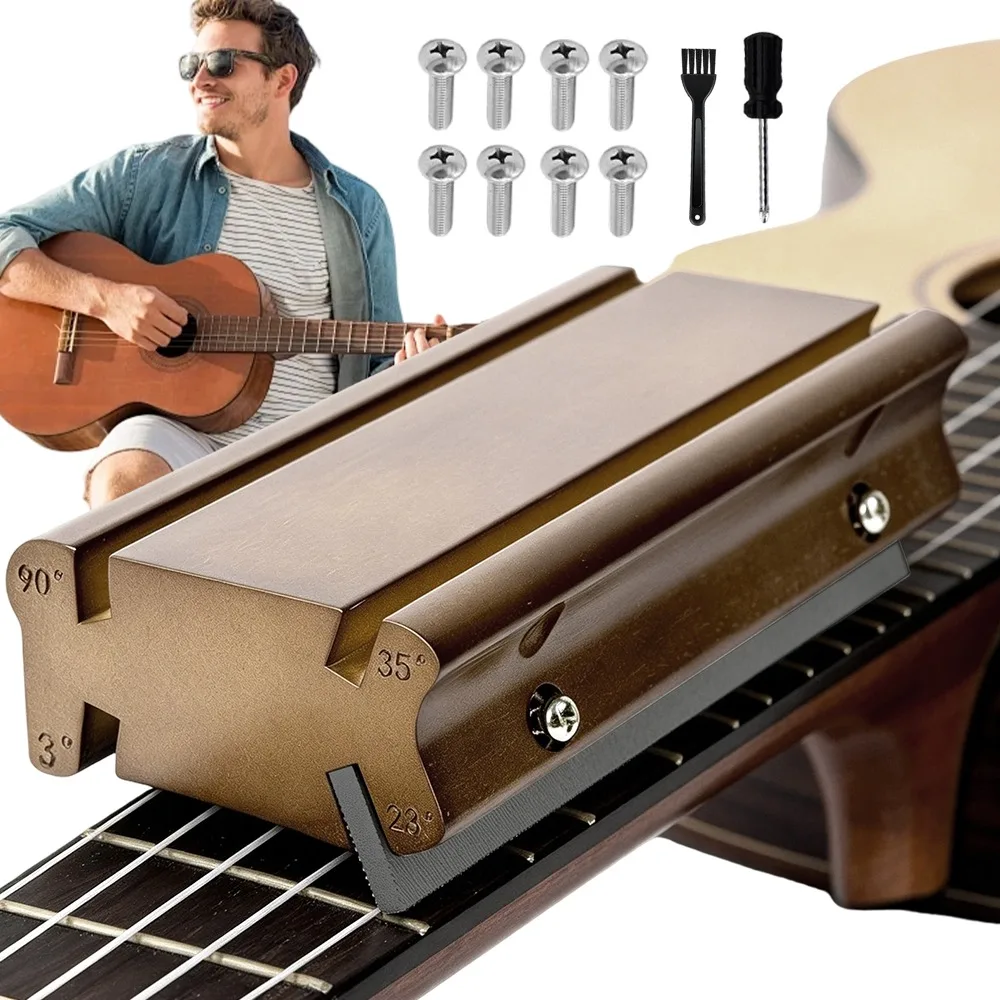 3 ° /23 ° /35 ° /90 °   Gitarren-Bundfeile & Bundabschrägungsfeile zum Krönen, Formen und Entgraten von Bünden - Professionelle Werkzeuge für Gitarrenbauer & DIY-Gitarrenhersteller