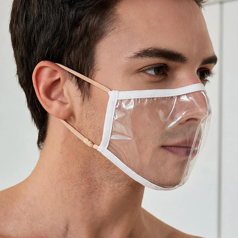 Picture 3: Man Woman Outdoor Waterproof Transparent Mask PVC Material Hollow Out Mask Decoration Fashion Style Cosplay Tools Unisex Cloth