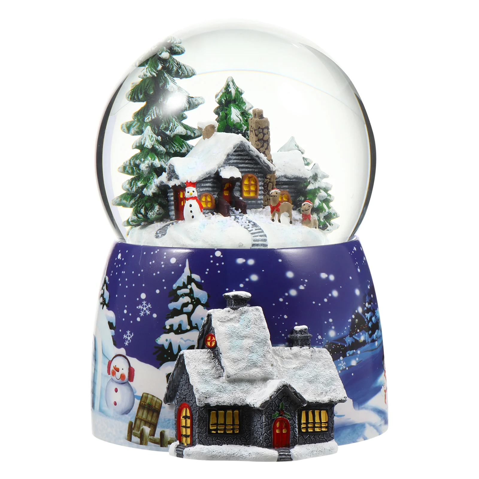 Christmas Crystal Ball Party Supplies Decor Gift Snow Globe Resin Crafts The Adornment Music Box