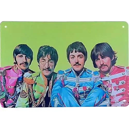 O Sargento. Placa de Metal Vintage Pepper com Tema Rock & Roll dos Anos 60