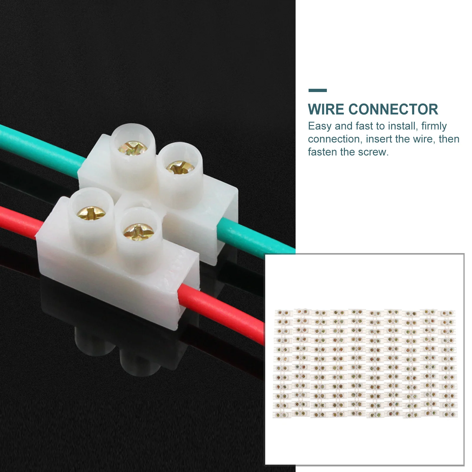 

10Pcs Screw Terminal Block 12 Position Easy Install Wire Connector Quick Connector for Lighting Switch Wiring Terminal Block