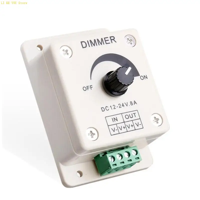 W3JE 12-24V 8A Lamp Rotary Dimmer On-Off Switches Speed Controller LED Stepless Dimming Switch Replacement Repair