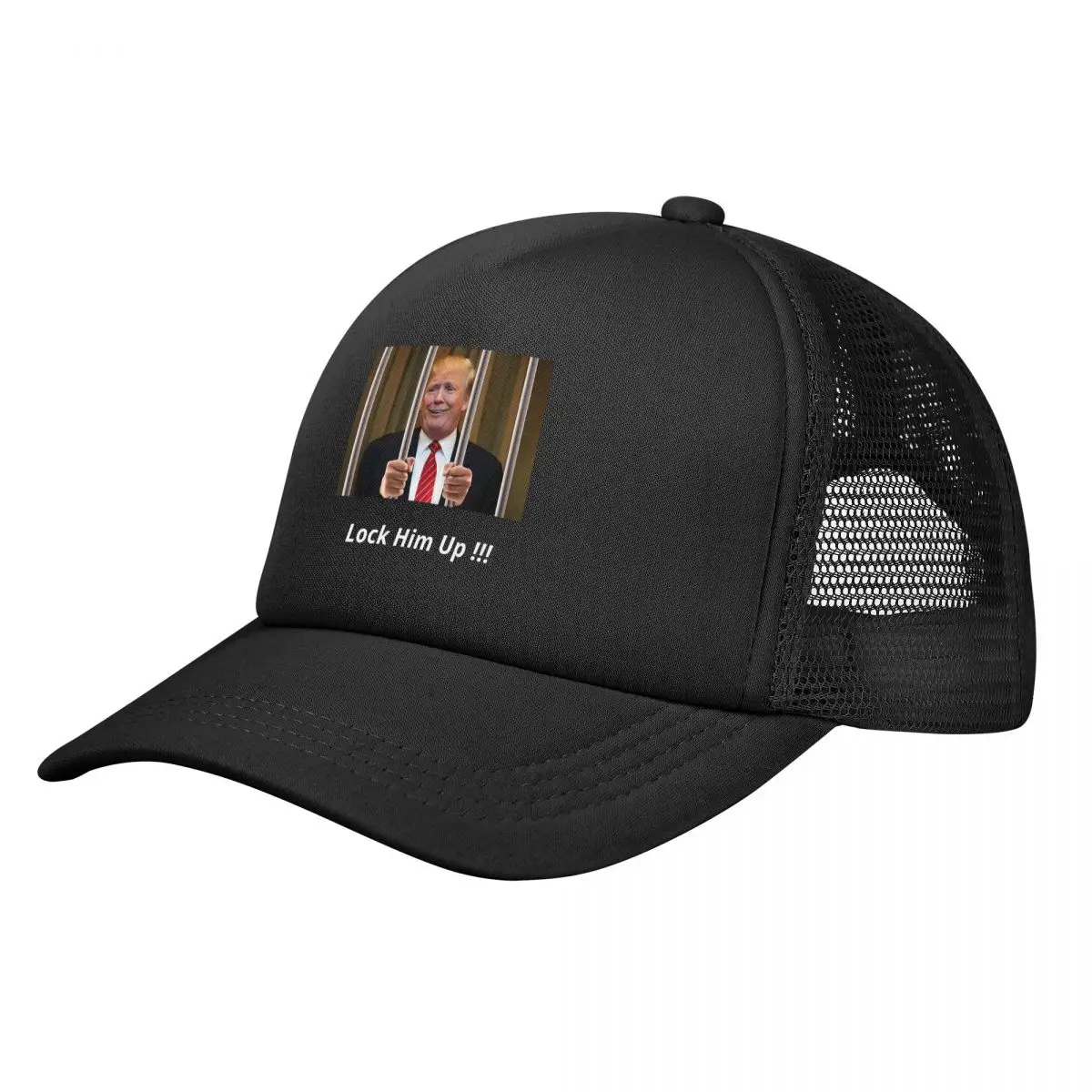 Men Women Donald Trump LOCK HIM UP Trucker Caps Sport Mesh Baseball Caps Hat Sun Hat Adjustable Sun Hats Summer Snapback