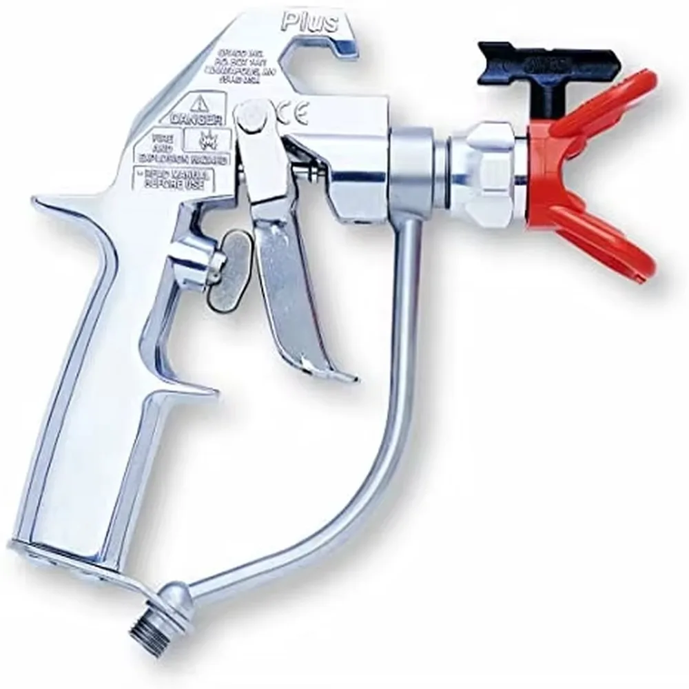 Silver 345 Airless Spray Gun with 517 Tips 5000psi Airless Paint Sprayer High Pressure Spray Gun for Painting