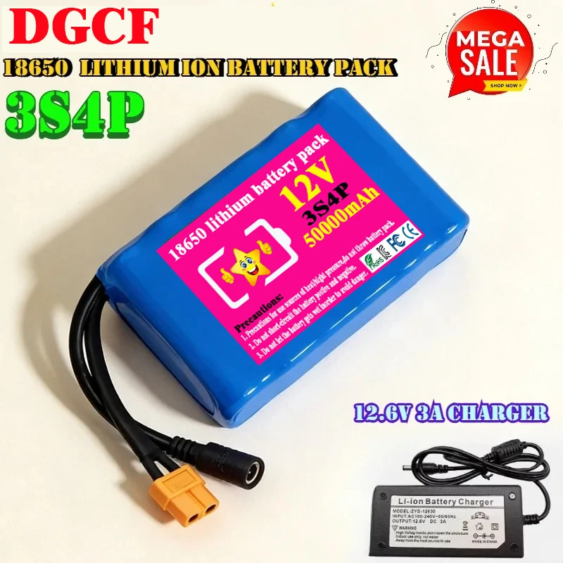 

7S3P 12V 50Ah Lithium Ion Battery Pack, Rechargeable & Compact, Compatible with Small Home Appliances: Long Lasting Power