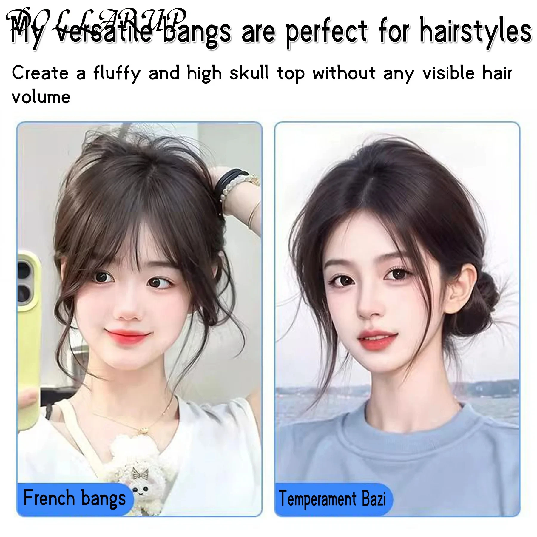 رقعة شعر JKL التوليفية خفيفة الوزن بدون خياطة شعر نسائي أمامي ضفائر فرنسية وصلات شعر صناعية آسيوية #3