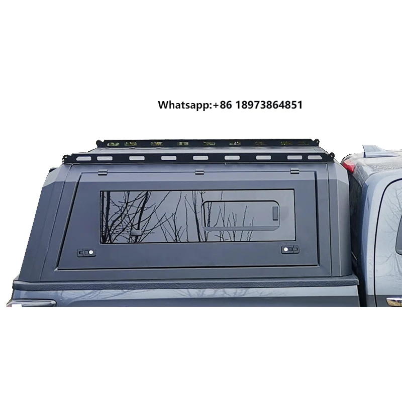 

Factory New Type Universal Electrophoresis Steel Powder Coating Anti-theft Pickup Trunk Canopy with Acrylic Windows