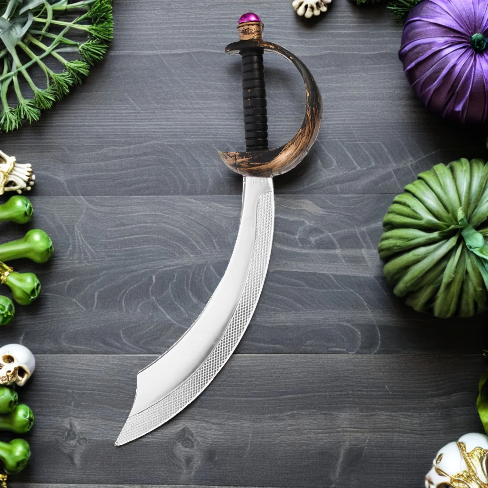 2 Stück Piratenschwert-Requisite für Halloween-Kostümparty, Cosplay-Zubehör, ideale Bühnenaufführung und Geburtstagsfeier-Dekoration
