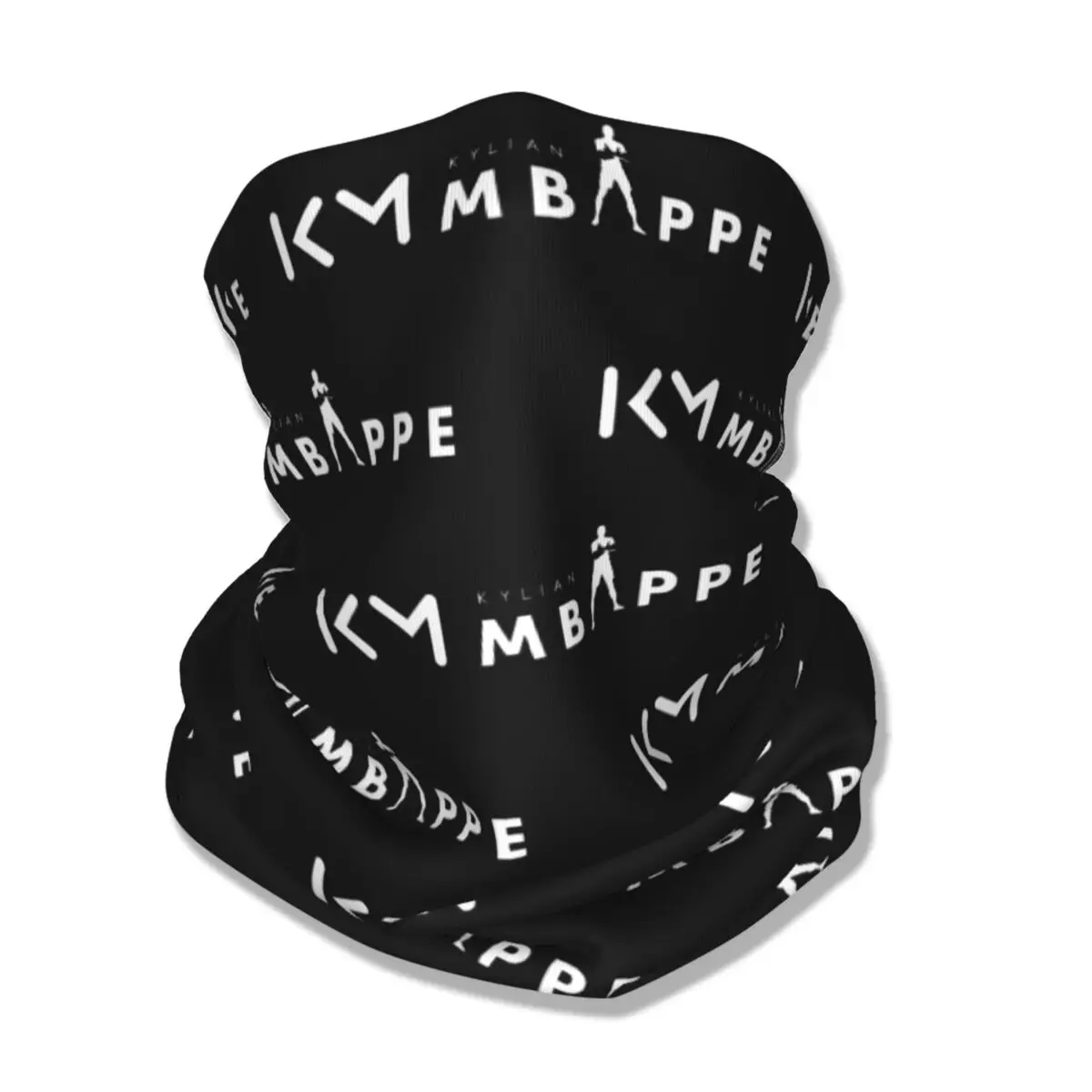 KM Mbappe Logo Bandana Neck Cover Printed Soccer Football Mask Scarf Multi-use Headband Fishing Unisex Adult Breathable