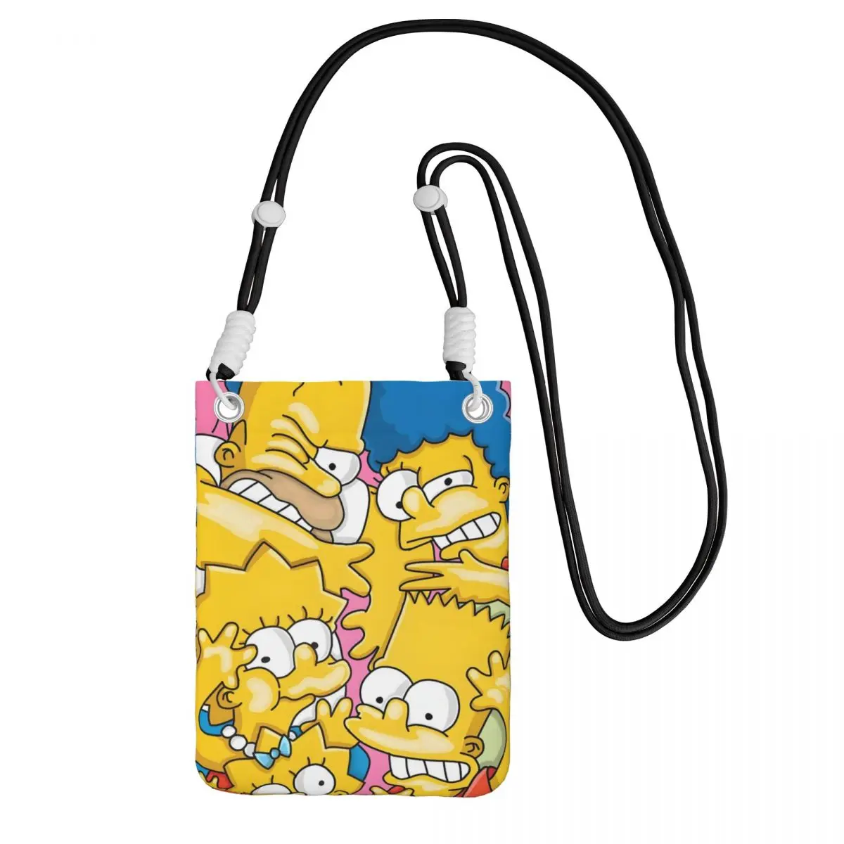 

Custom Simpsons Carry A Mobile Phone Bag Diagonally Men Women Casual Comedy Cartoons Mobile Phone Bag Running Phone Money Pouch