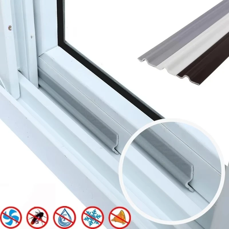 1pc 1/5M Window Weather Seal Strip Acoustic Foam Wall Insulation for Sliding Door Windows Windproof Soundproof Cotton Seal