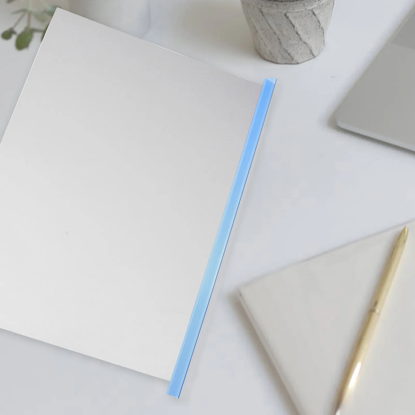 

20Pcs Plastic Slide Binders A4 Bookbinding Clip Set for Report Covers Binding Bars Folder Organizer Office School Stationery