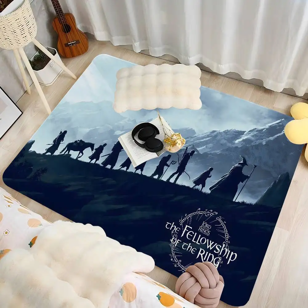 The L-Lord Of The R-Rings Movie Room Mats Retro Multiple Choice Living Room Kitchen Rug Non-Slip Welcome Rug