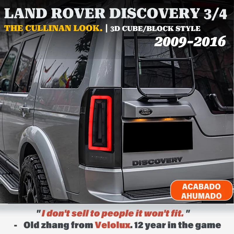 

For Land Rover Discovery 3/4 L319 2009-2016 Smoked LED Retrofit Upgrade Taillight w/ 3D Cube Dynamic Animation Sequential PnP