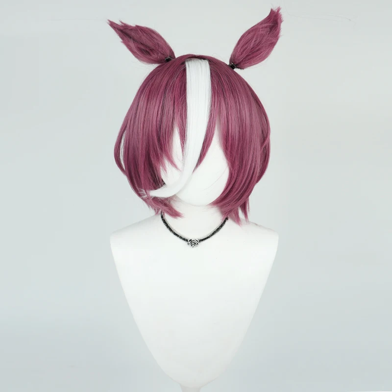 Juego Uma Musume Pretty Derby Cosplay Tanino Gimlet peluca orejas cola disfraz de fiesta de Halloween pelo sintético fibra resistente al calor