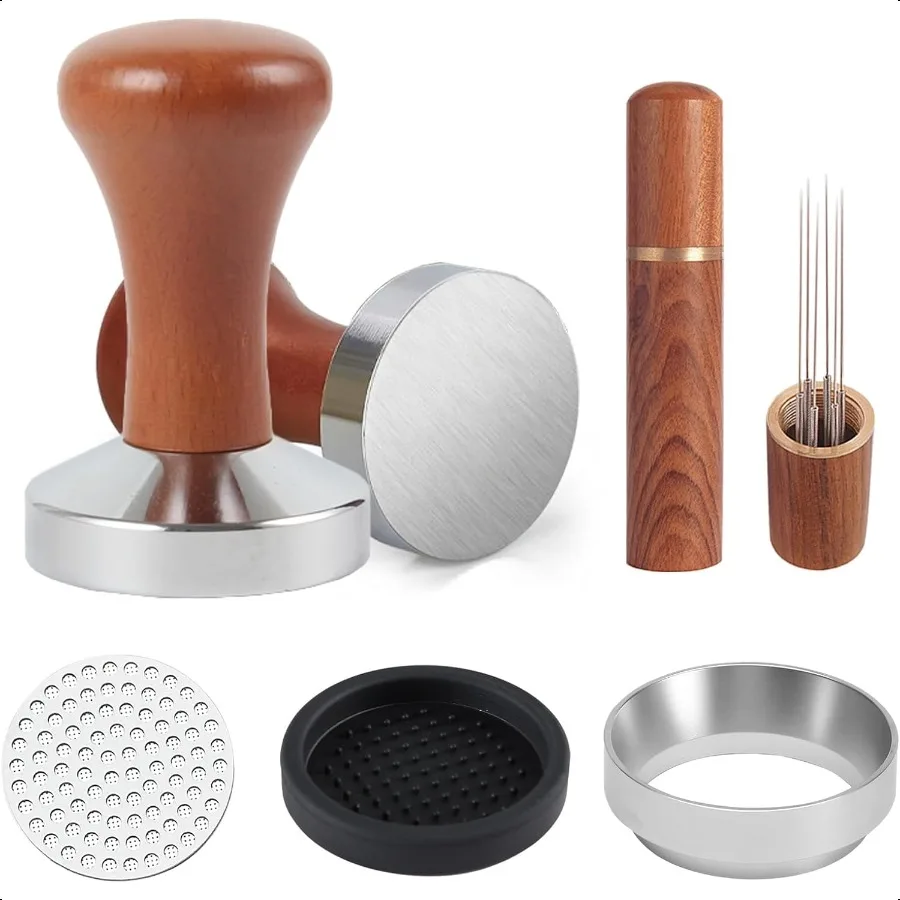 

51 мм Espro Accories KitWdt Tool Espro Solid Espro Tamper Кофейная шайба Экран и дозирующая воронка Силиконовый коврик для тампера 0,4 мм Нержавеющая сталь