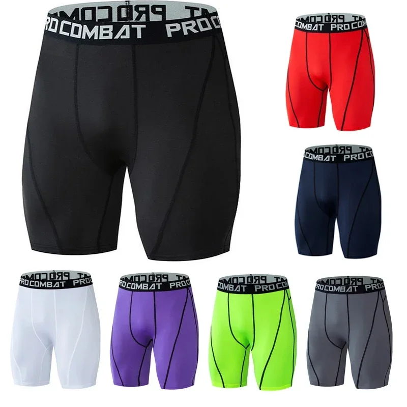 Sports Fitness Pants Men's Basketball Shorts Workout Tights Gym Running Training Bottoming Shorts Mens Compression Leggings