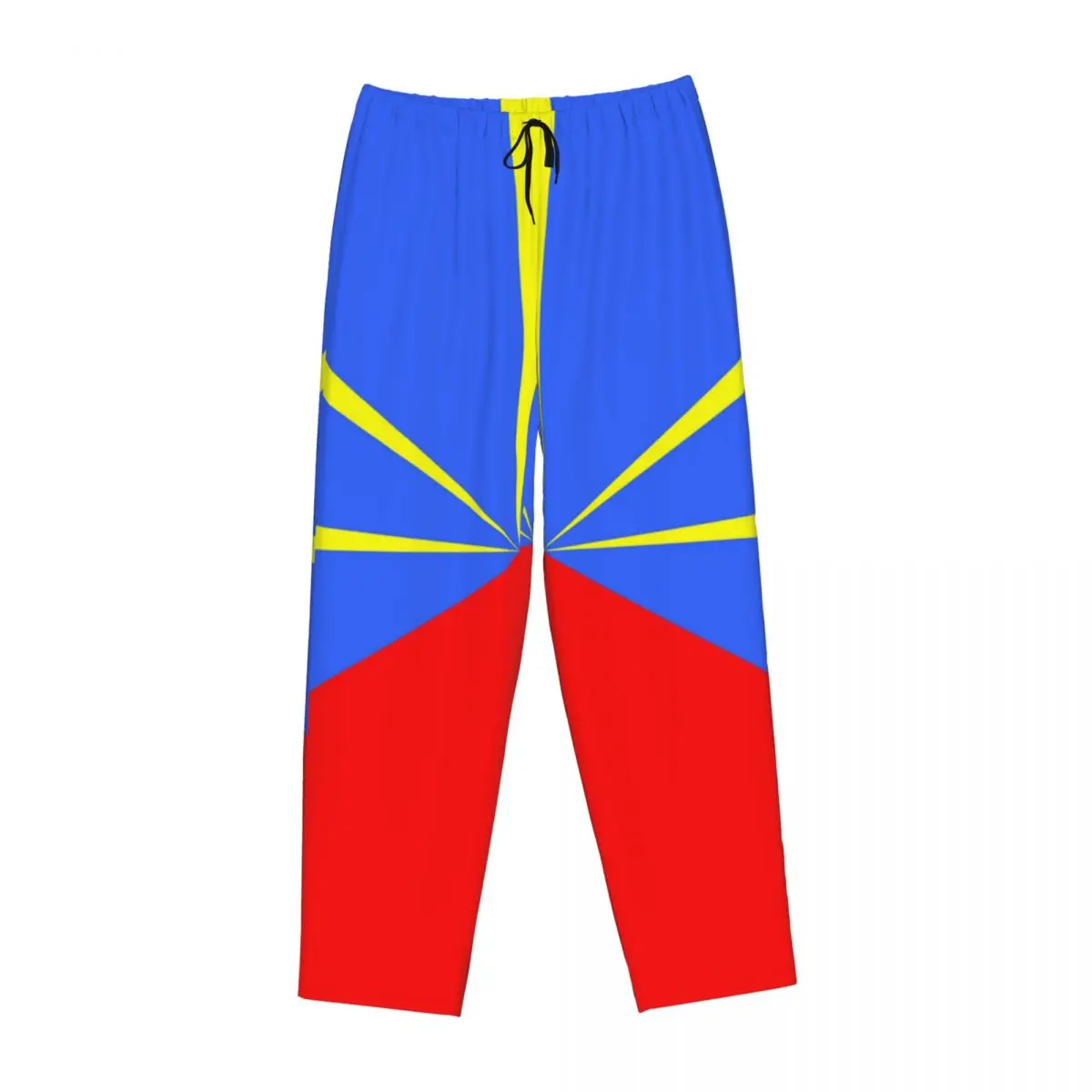 

Custom 974 Reunion Island Flag Women Pajama Pants Lounge Sleep Sleepwear Bottoms with Pockets