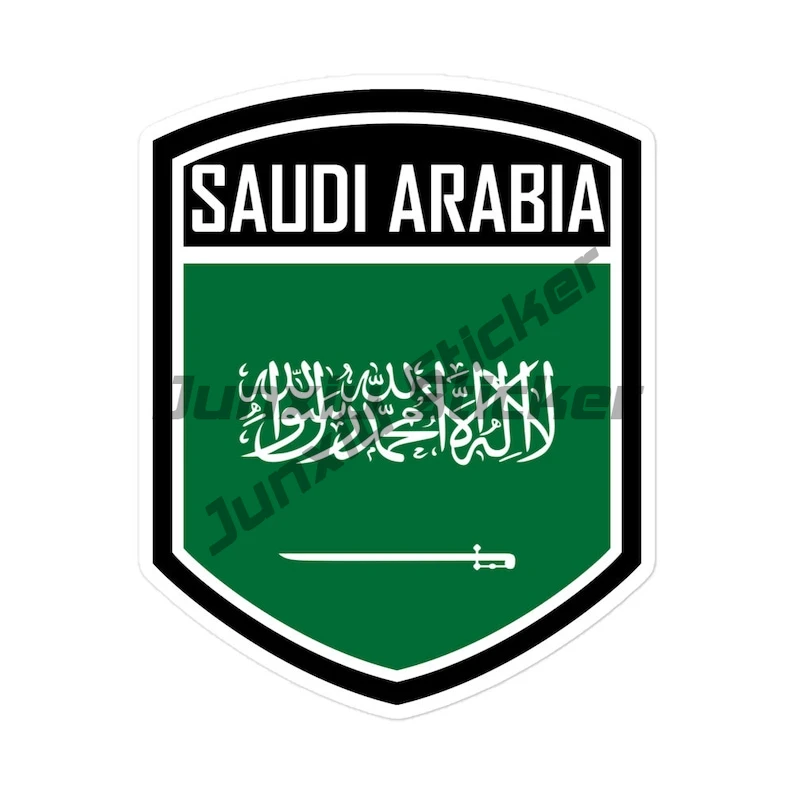 Creative Sticker Saudi Arabia Map with Flag Vinyl Decal Mashallah Islamic Art Arabic Vinyl Decoration for Car Laptop Accessories