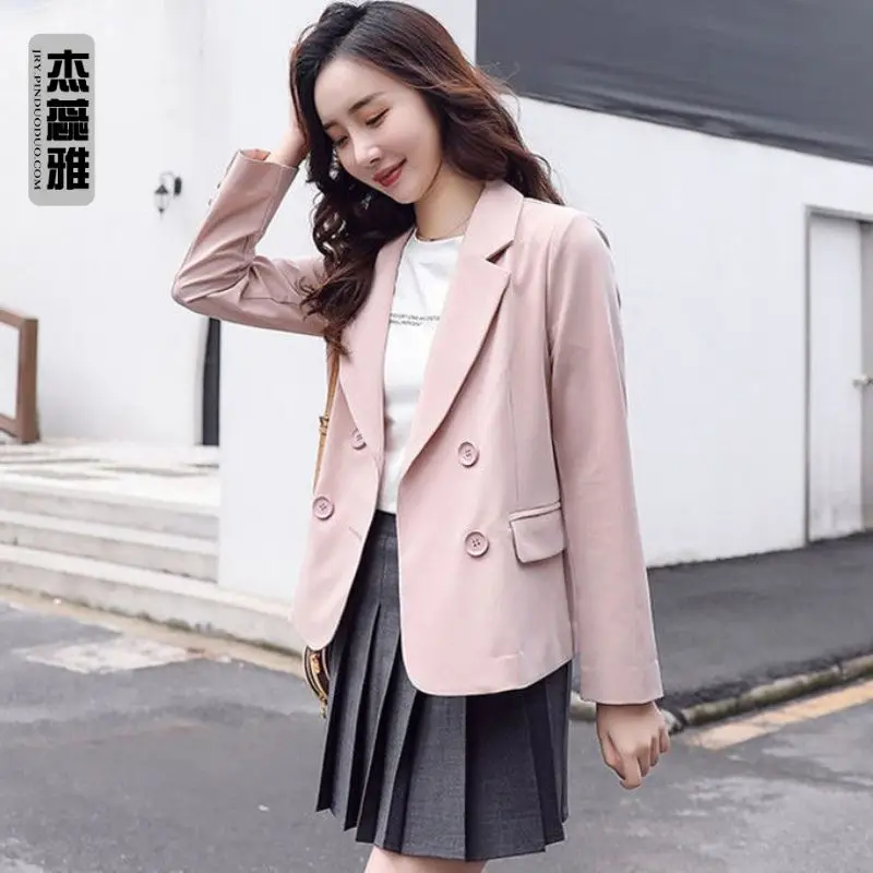 Blazers Intellectual Notched Loose Pockets Button Solid Color Office Lady Fashion Casual Women's Clothing 2023 Spring Summer