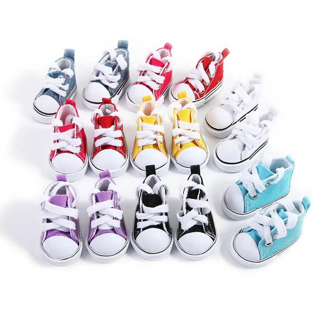 Fashion 1/6 Dolls Casual Shoes For Children Mini Doll Canvas Doll Shoes Doll Sneakers BJD Doll Shoes Dolls Accessories Girl Toy