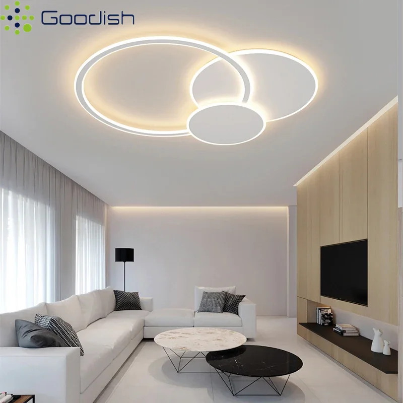 

Modern Simplicity Stylish White Round Warm Glow LED Ceiling Lights Art Creative Lamps for Living Room Home Decoration Chandelier