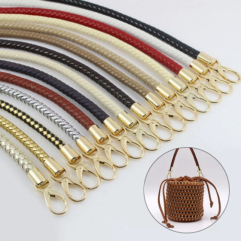 40cm PU Leather Bag Strap Women Replacement Shoulder Bag Belt Detachable Braided Strap Bag Handle Hand Straps Bag Accessories