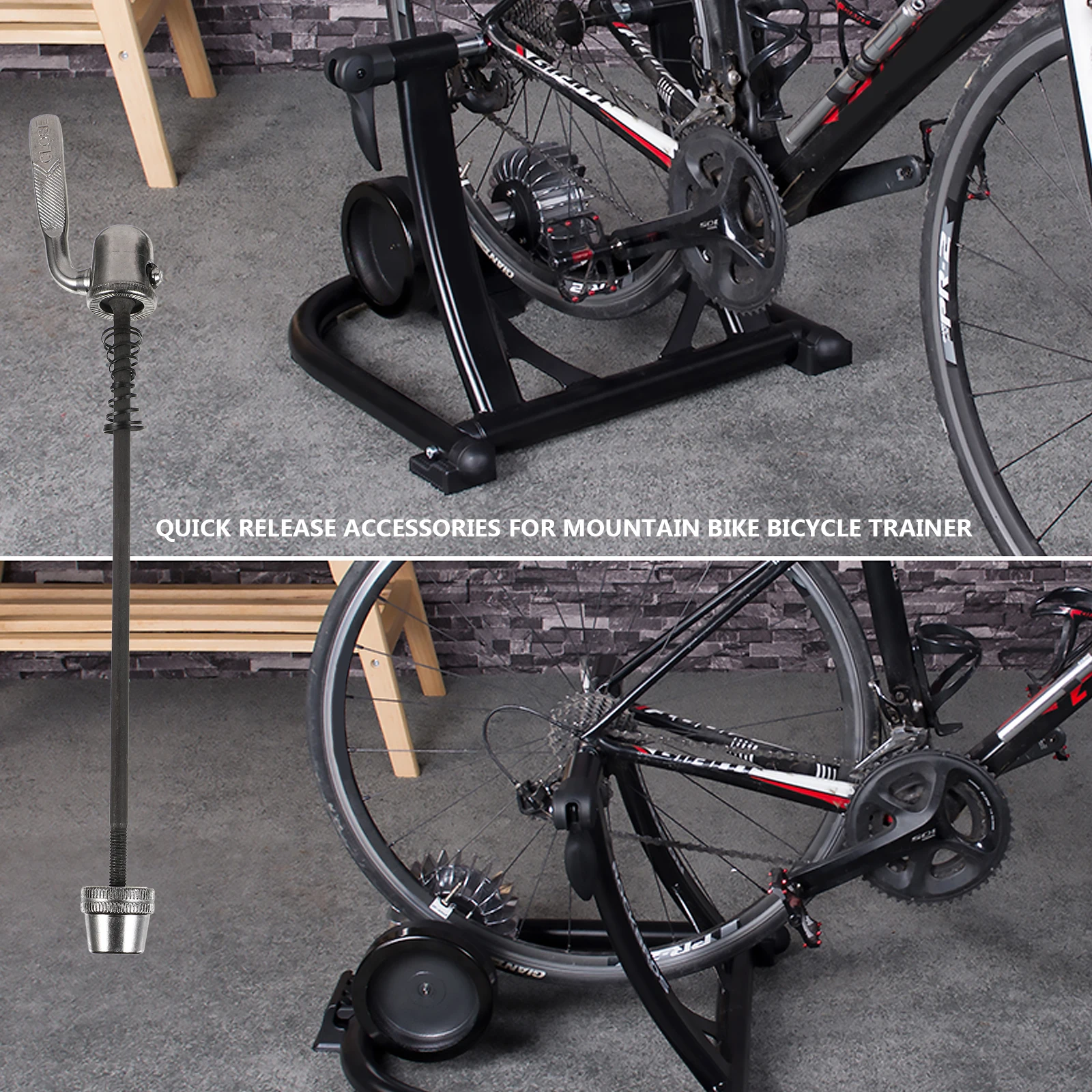 2Pcs Quick Release Steel Trainer Skewer Rear Wheel Axel Replacement for Bike Trainer Mountain Road Cycling Accessories