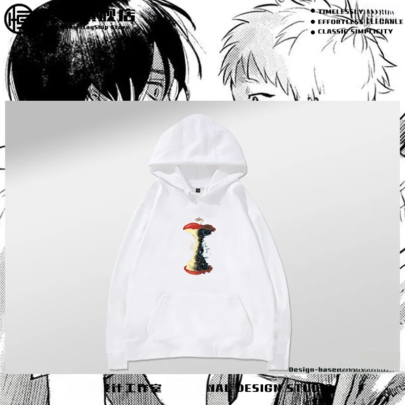 Camiseta de Algodão com Capuz de Caimento Solto, Confortável, Manga Longa, Estilo Casual Estampado para Homens e Mulheres, De...
