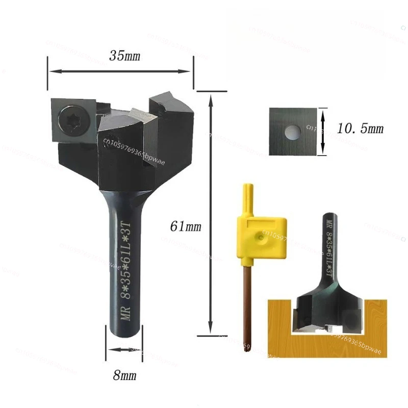 Woodworking Discarded Board Breaker Hole Opener  Bottom Cleaning Cutter T-type Slotting V-type Cutter  Milling Cutter
