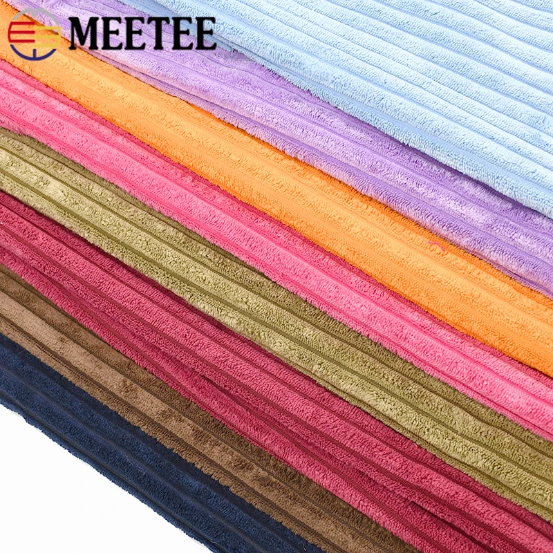 Meetee 50/100*150cm Striped Cotton Corduroy Fabric Decorative Cloth for Sofa Pillows Plush Toy DIY Clothing Sewing Home Textiles