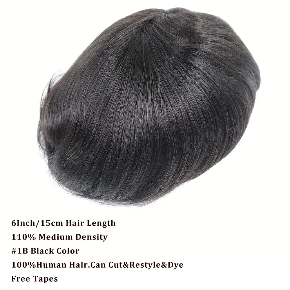 6*8/ 6*9/7*10/8*10 دانتيل قابل للتنفس مع شعر مستعار PU للرجال غير مرئي دانتيل أمامي شعر مستعار للرجال أنظمة استبدال الشعر المستعار للرجال #6