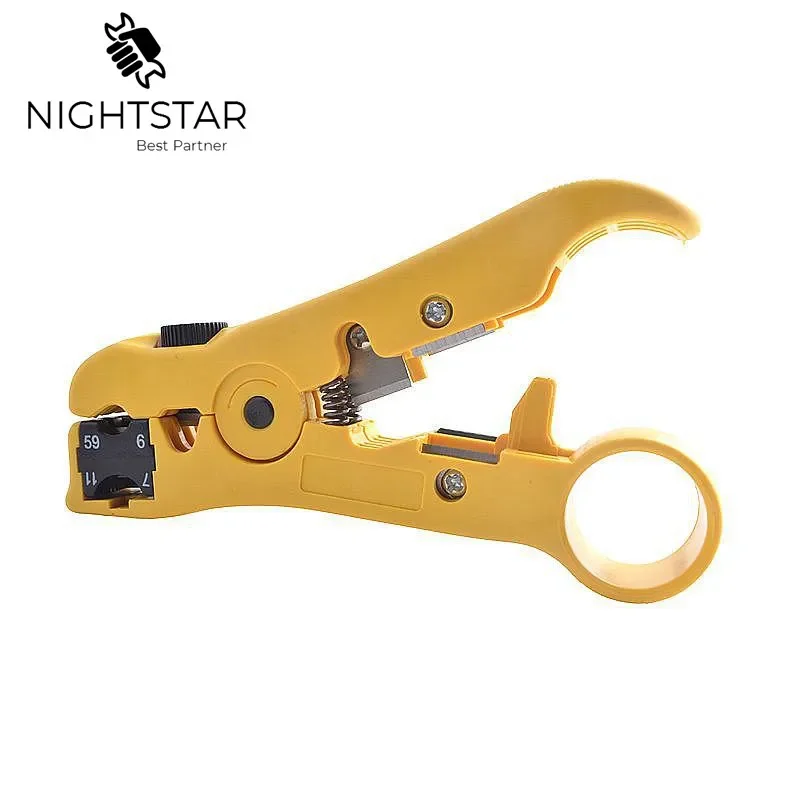 Flat or Round UTP Cat5 Cat6 Wire Coax Coaxial Stripping Tool Universal Cable Stripper Cutter Stripping Pliers Tool