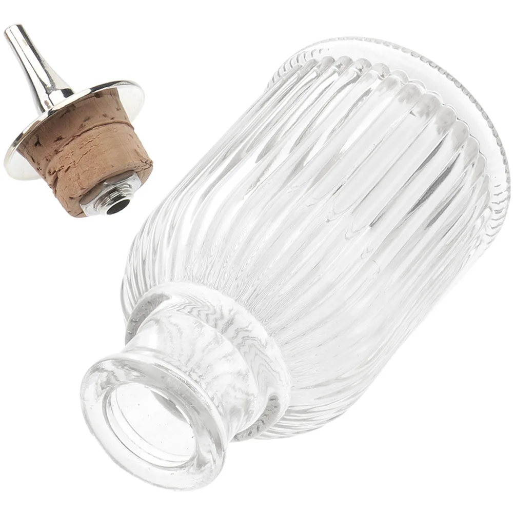 

Glass Bitters Bottle for Cocktail Bar Use Small Sturdy Leak-Proof Seal with Stopper Multi-Function Decorative Household Wine