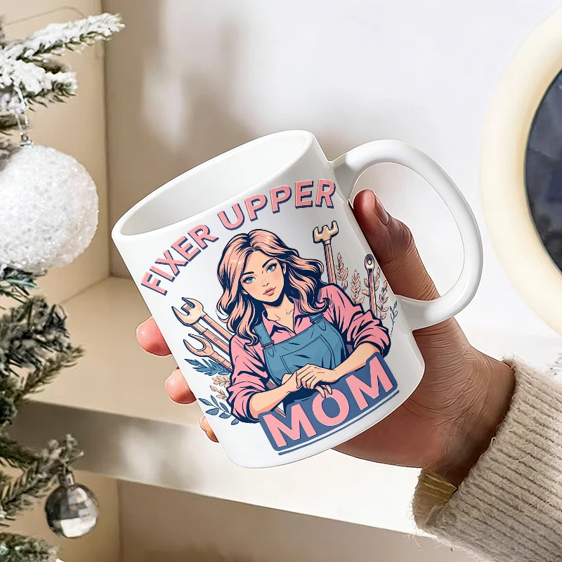 Cup & Mug Set, Fixer Upper Mom Tool Print Ceramic Mug, Coffee Cup, Milk Cup, Office Tea Cup, Drinking Cup, Gift for Friends